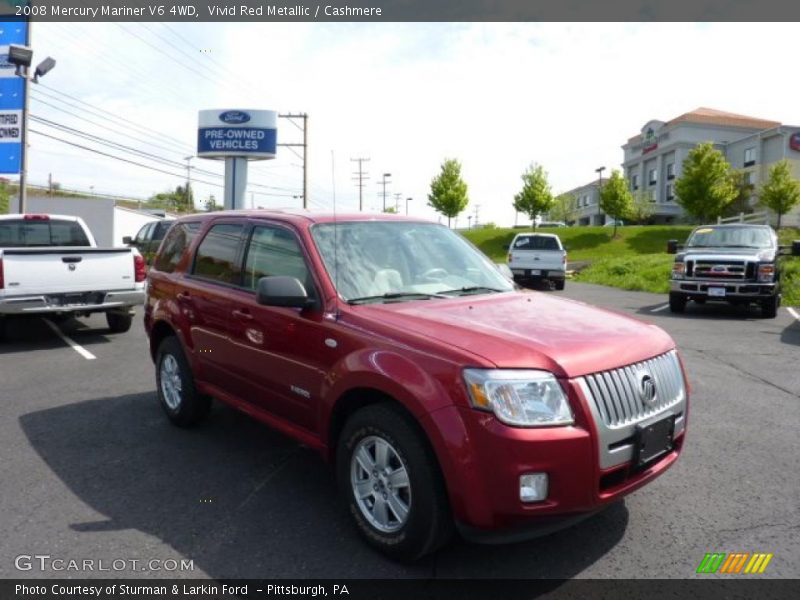 Vivid Red Metallic / Cashmere 2008 Mercury Mariner V6 4WD