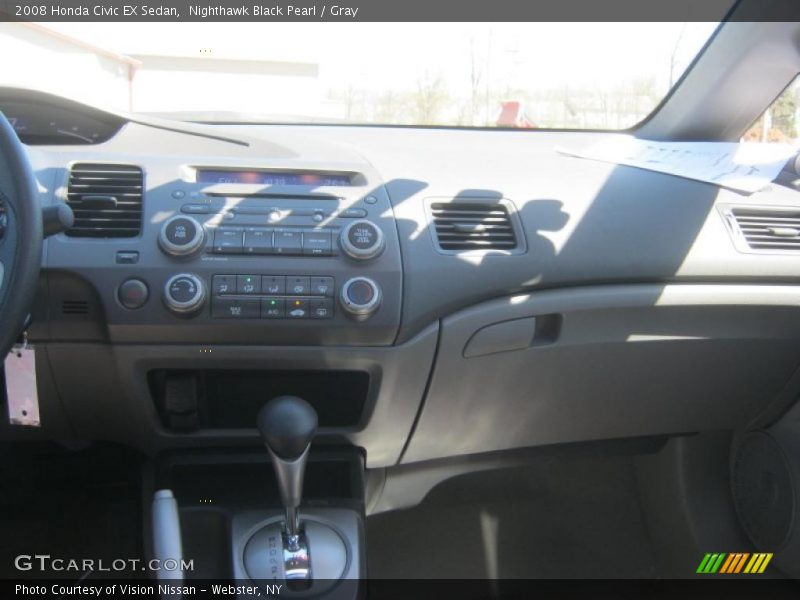 Nighthawk Black Pearl / Gray 2008 Honda Civic EX Sedan
