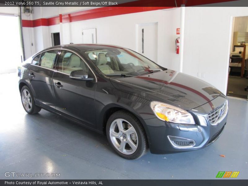 Saville Grey Metallic / Soft Beige/Off Black 2012 Volvo S60 T5