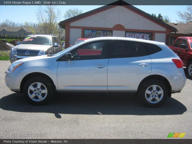 Silver Ice / Gray 2009 Nissan Rogue S AWD