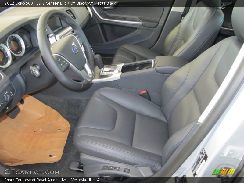 Silver Metallic / Off Black/Anthracite Black 2012 Volvo S60 T5