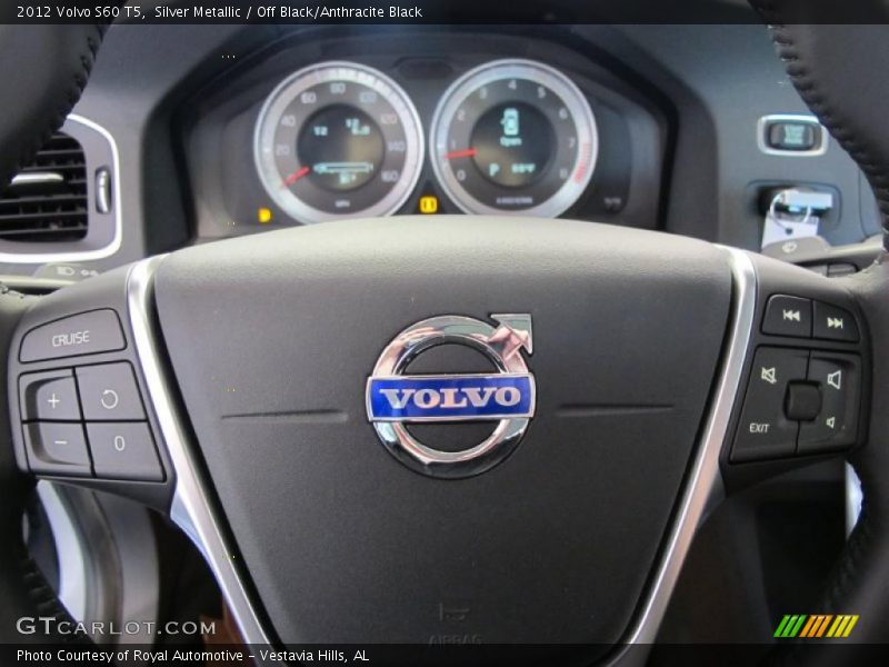 Silver Metallic / Off Black/Anthracite Black 2012 Volvo S60 T5