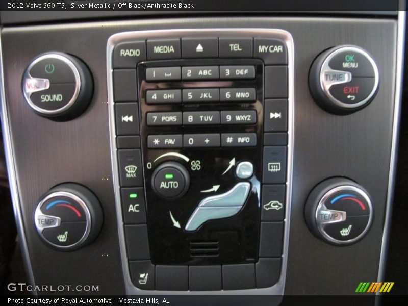 Silver Metallic / Off Black/Anthracite Black 2012 Volvo S60 T5