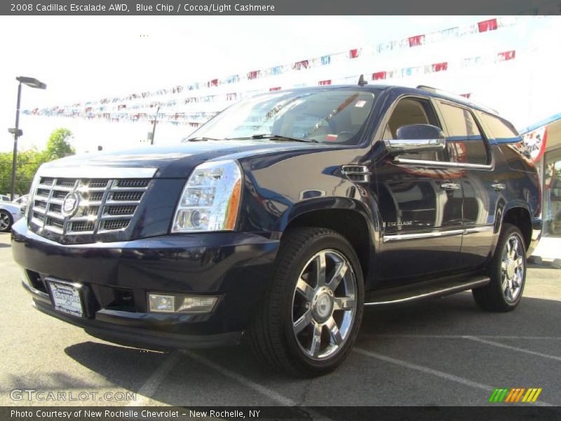 Blue Chip / Cocoa/Light Cashmere 2008 Cadillac Escalade AWD