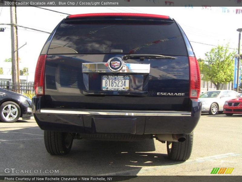 Blue Chip / Cocoa/Light Cashmere 2008 Cadillac Escalade AWD