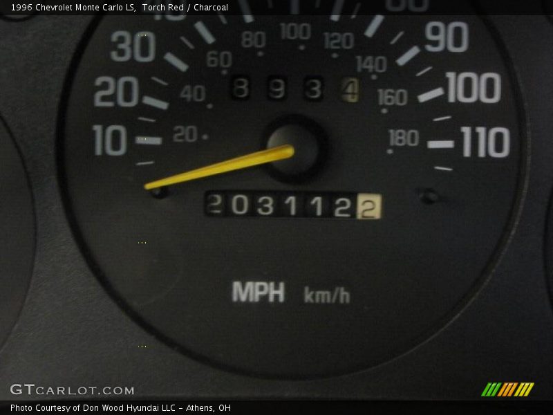 Torch Red / Charcoal 1996 Chevrolet Monte Carlo LS