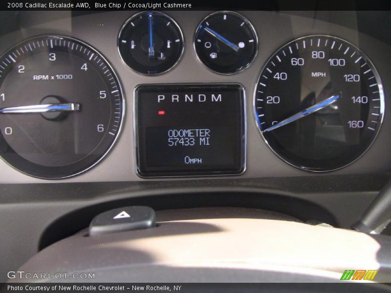 Blue Chip / Cocoa/Light Cashmere 2008 Cadillac Escalade AWD