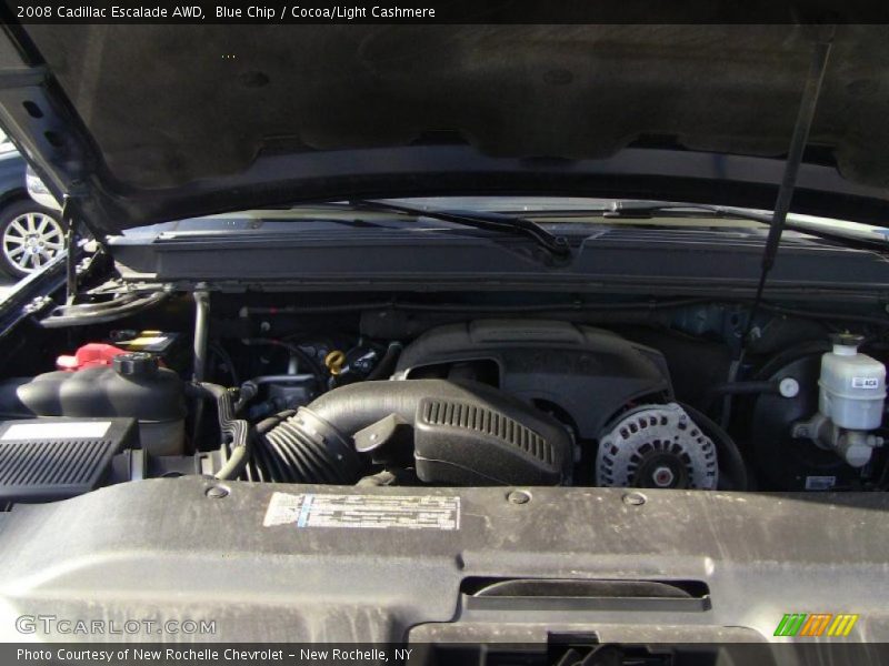 Blue Chip / Cocoa/Light Cashmere 2008 Cadillac Escalade AWD