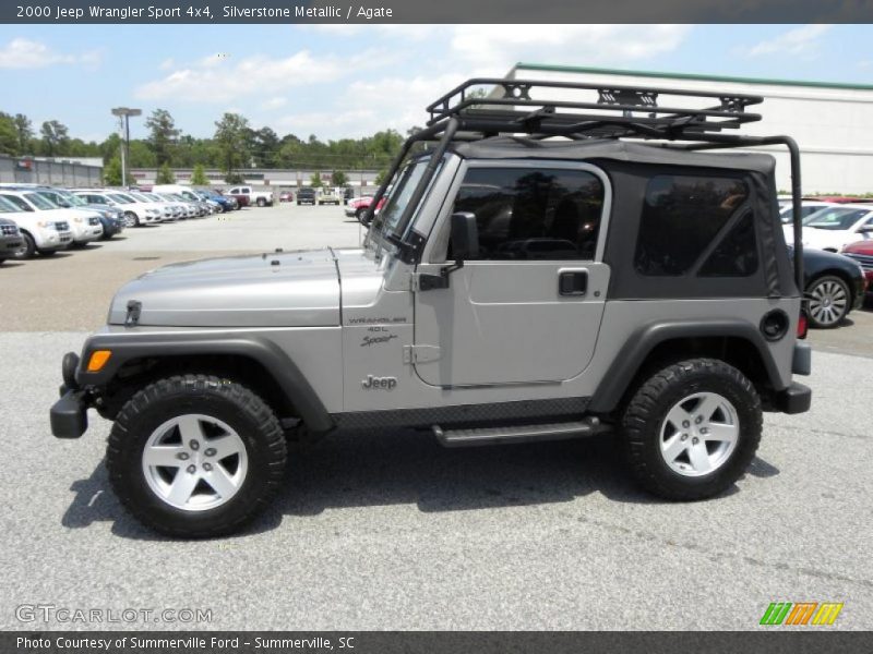 Silverstone Metallic / Agate 2000 Jeep Wrangler Sport 4x4