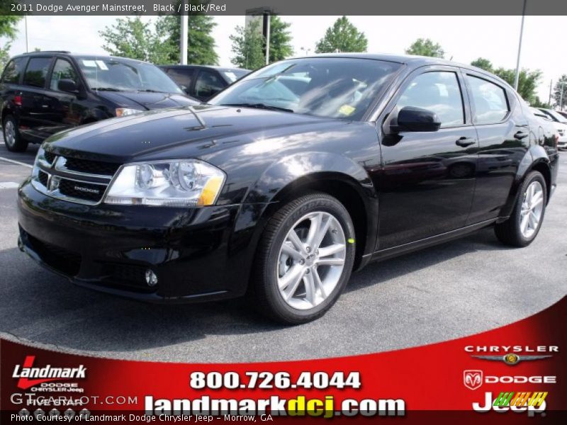 Black / Black/Red 2011 Dodge Avenger Mainstreet