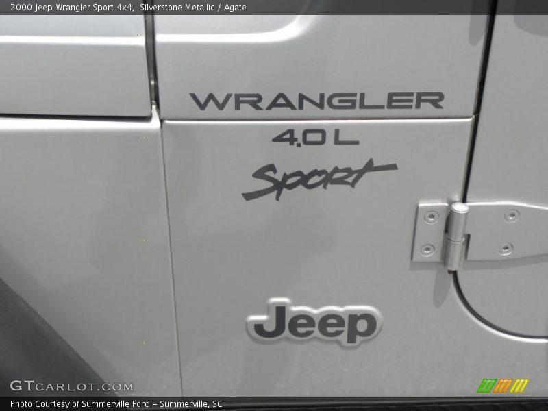 Silverstone Metallic / Agate 2000 Jeep Wrangler Sport 4x4