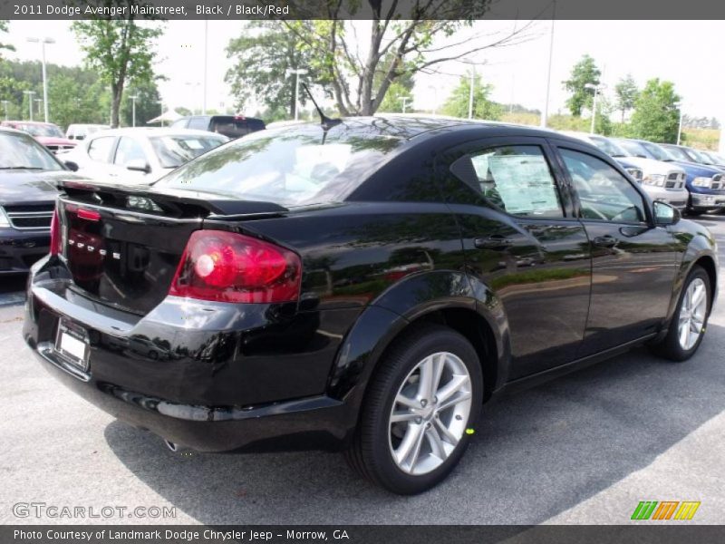 Black / Black/Red 2011 Dodge Avenger Mainstreet
