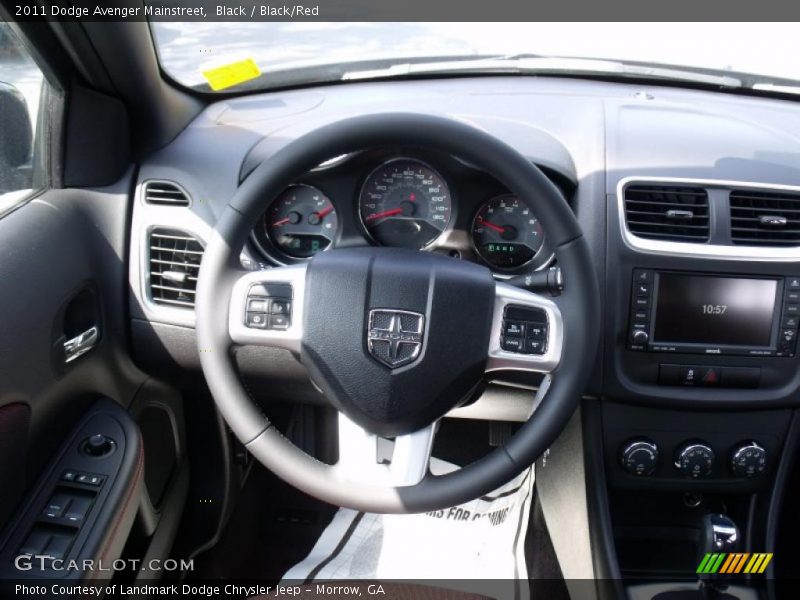 Black / Black/Red 2011 Dodge Avenger Mainstreet