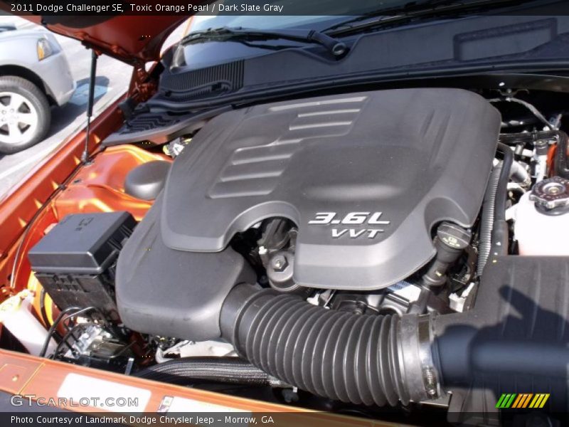 Toxic Orange Pearl / Dark Slate Gray 2011 Dodge Challenger SE