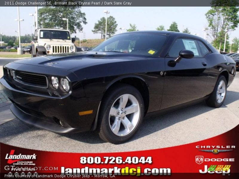 Brilliant Black Crystal Pearl / Dark Slate Gray 2011 Dodge Challenger SE