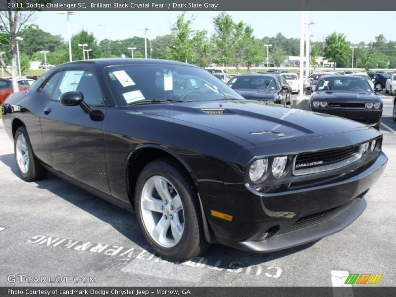 Brilliant Black Crystal Pearl / Dark Slate Gray 2011 Dodge Challenger SE