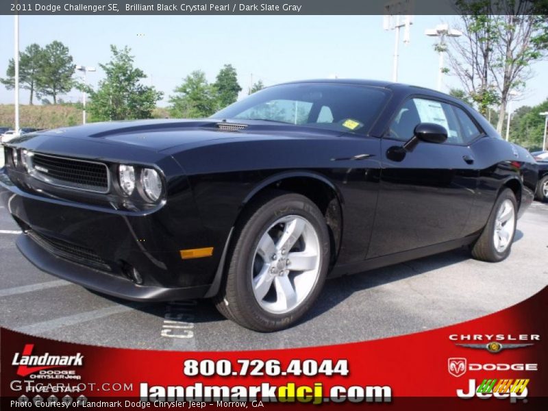 Brilliant Black Crystal Pearl / Dark Slate Gray 2011 Dodge Challenger SE