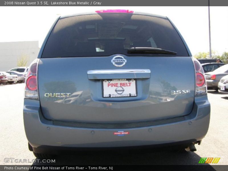 Lakeshore Blue Metallic / Gray 2008 Nissan Quest 3.5 SE
