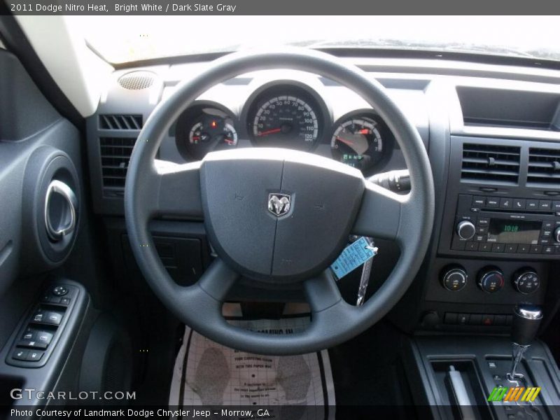 Bright White / Dark Slate Gray 2011 Dodge Nitro Heat