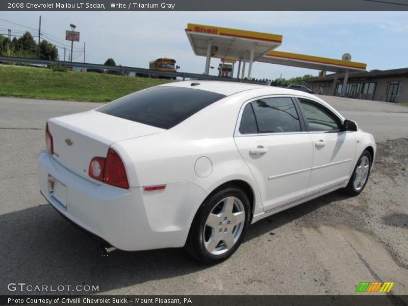 White / Titanium Gray 2008 Chevrolet Malibu LT Sedan