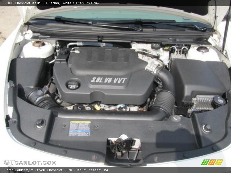 White / Titanium Gray 2008 Chevrolet Malibu LT Sedan
