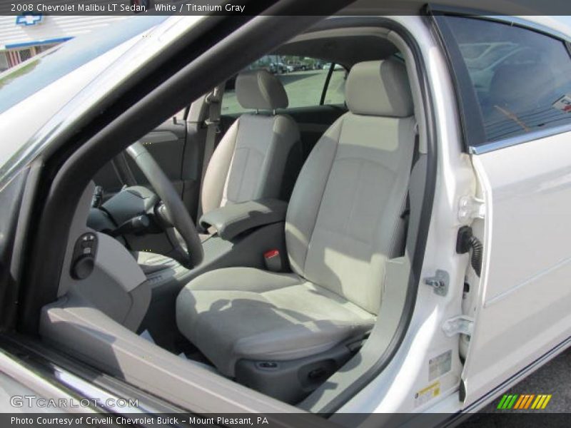 White / Titanium Gray 2008 Chevrolet Malibu LT Sedan