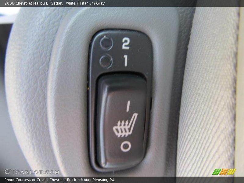 White / Titanium Gray 2008 Chevrolet Malibu LT Sedan