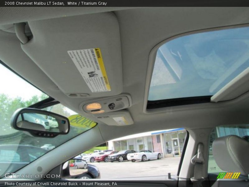 White / Titanium Gray 2008 Chevrolet Malibu LT Sedan