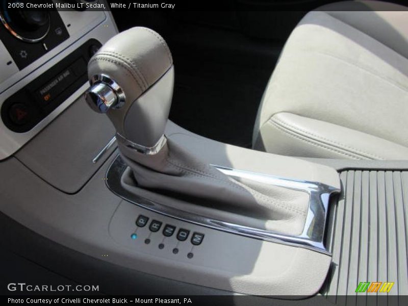 White / Titanium Gray 2008 Chevrolet Malibu LT Sedan