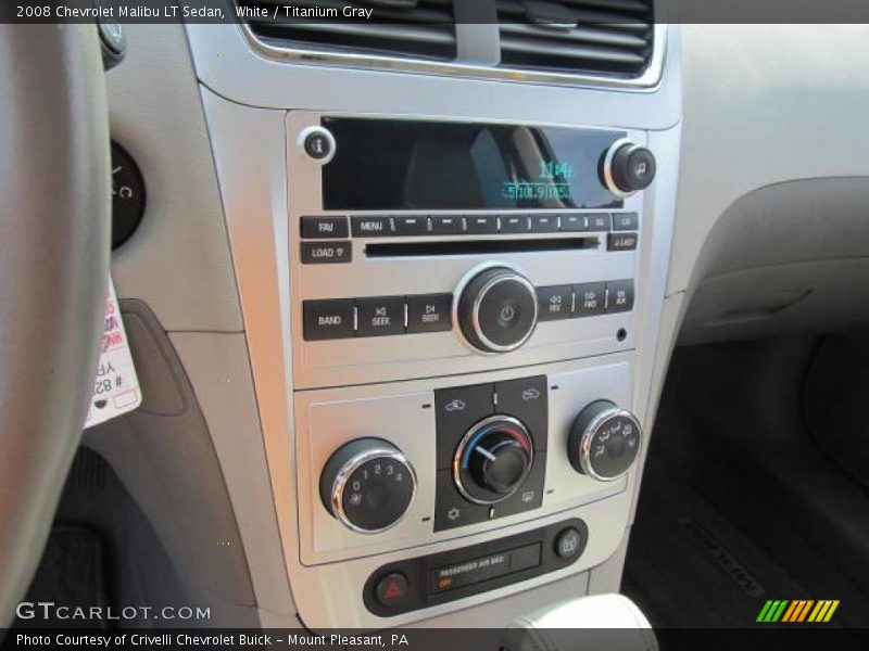 White / Titanium Gray 2008 Chevrolet Malibu LT Sedan