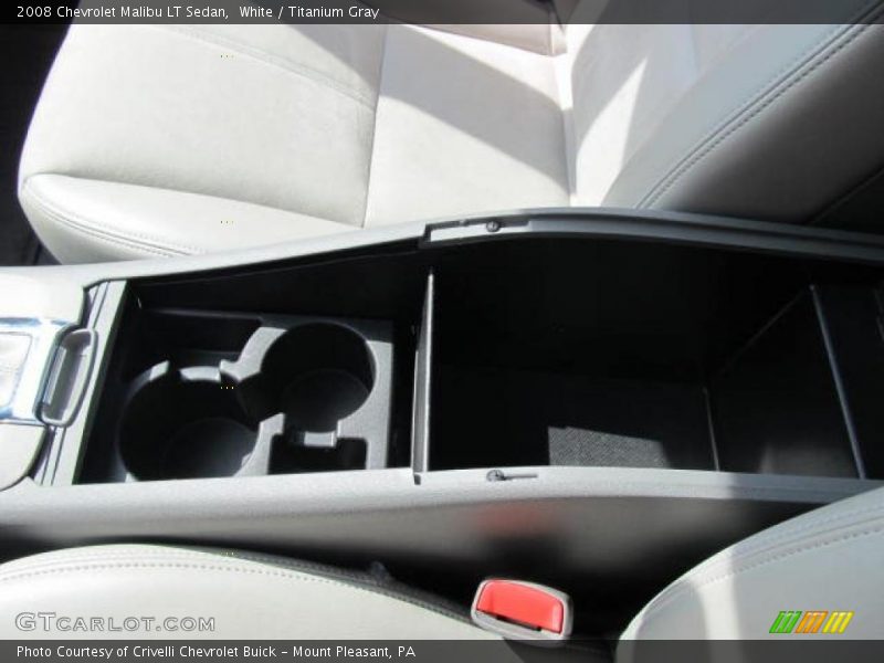 White / Titanium Gray 2008 Chevrolet Malibu LT Sedan