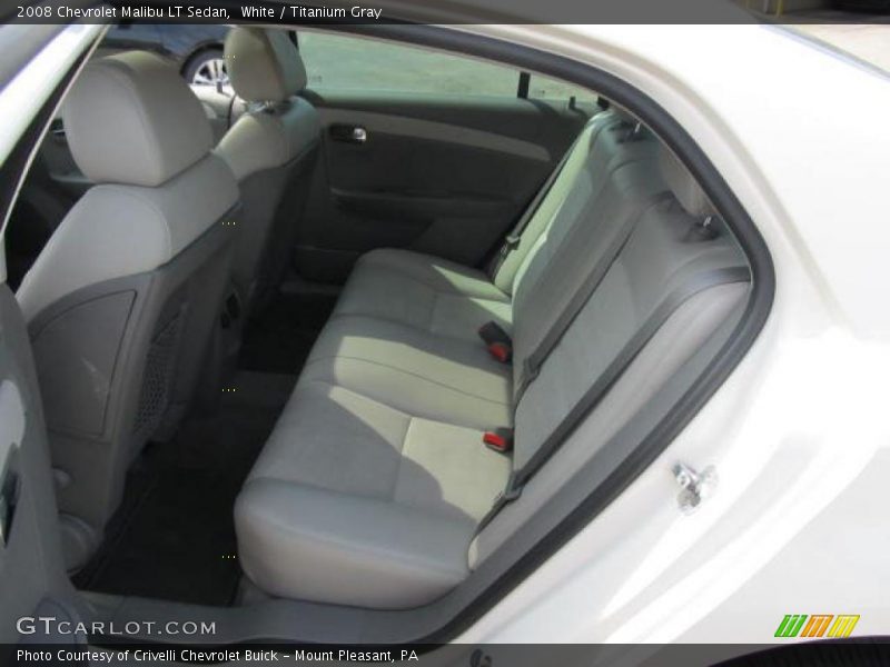 White / Titanium Gray 2008 Chevrolet Malibu LT Sedan