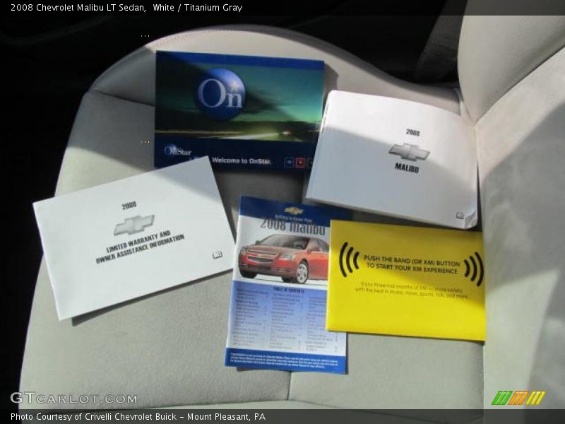 White / Titanium Gray 2008 Chevrolet Malibu LT Sedan