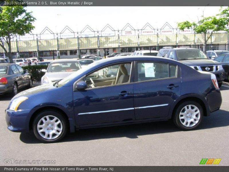 Blue Onyx Metallic / Beige 2010 Nissan Sentra 2.0 S