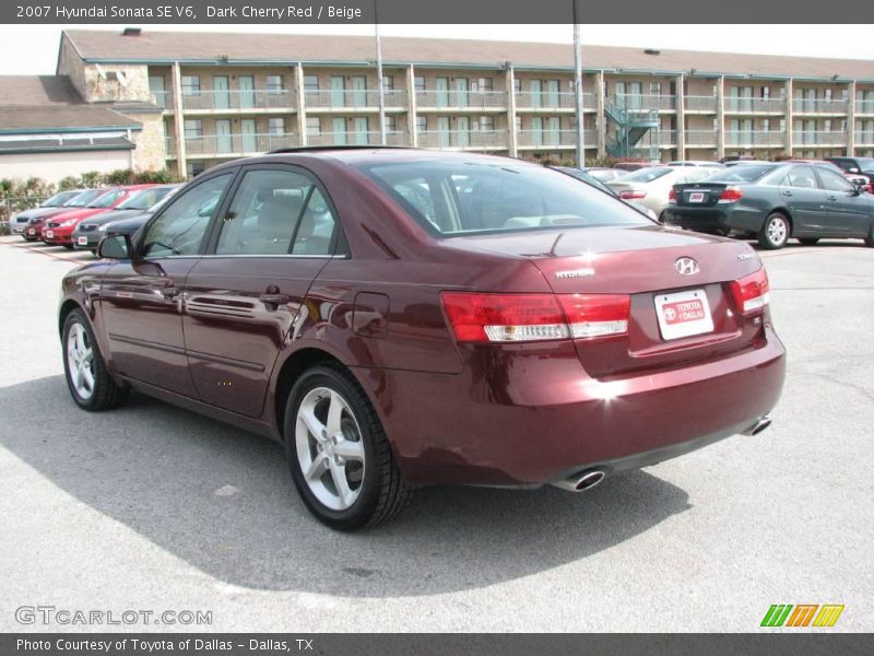 Dark Cherry Red / Beige 2007 Hyundai Sonata SE V6