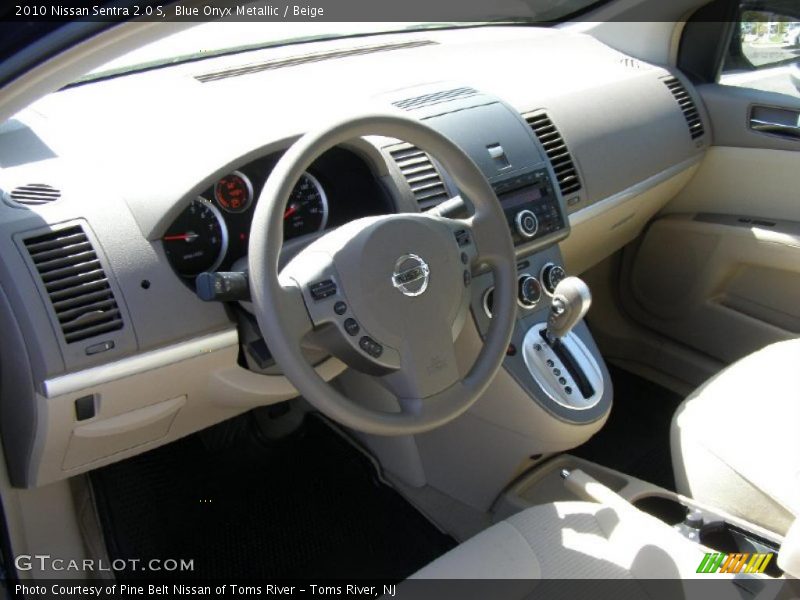 Blue Onyx Metallic / Beige 2010 Nissan Sentra 2.0 S