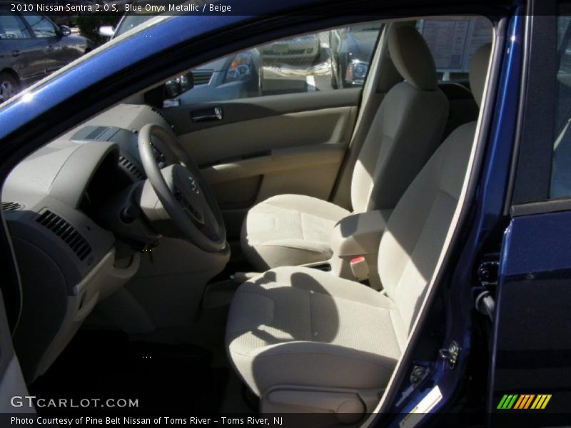 Blue Onyx Metallic / Beige 2010 Nissan Sentra 2.0 S