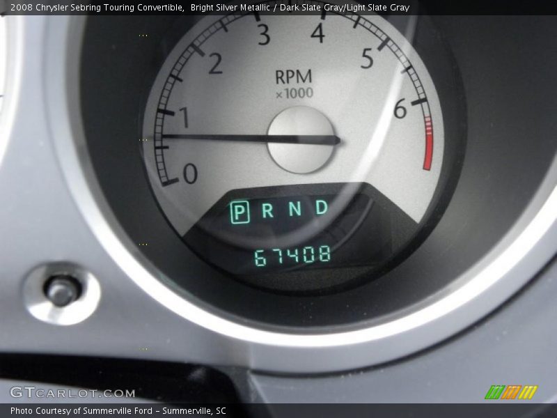 Bright Silver Metallic / Dark Slate Gray/Light Slate Gray 2008 Chrysler Sebring Touring Convertible