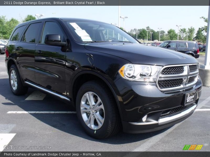 Brilliant Black Crystal Pearl / Black 2011 Dodge Durango Express