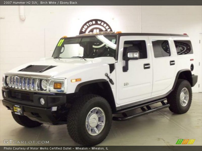 Birch White / Ebony Black 2007 Hummer H2 SUV