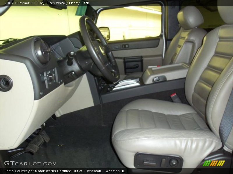 Birch White / Ebony Black 2007 Hummer H2 SUV