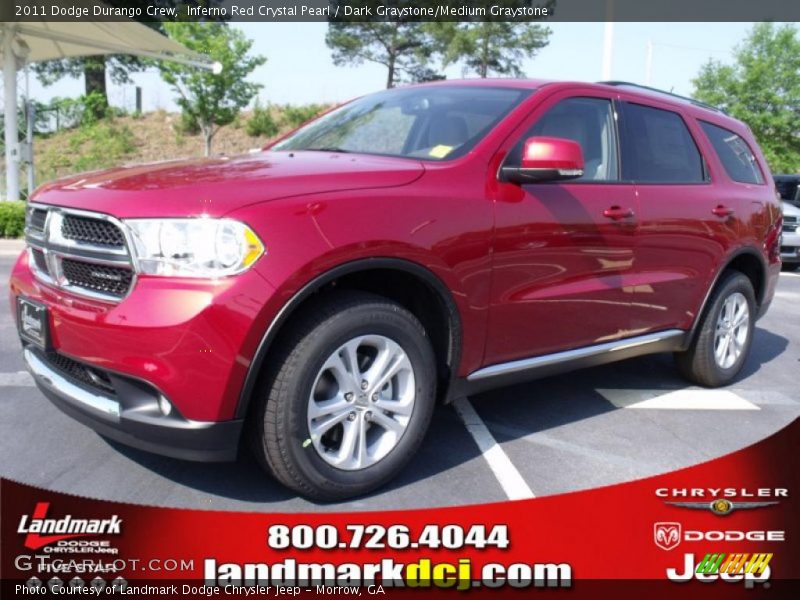 Inferno Red Crystal Pearl / Dark Graystone/Medium Graystone 2011 Dodge Durango Crew