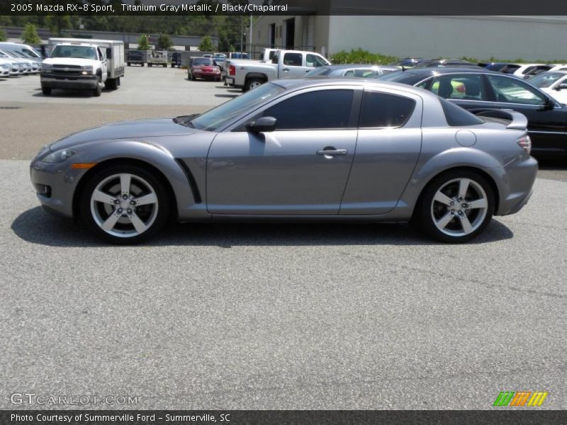 Titanium Gray Metallic / Black/Chaparral 2005 Mazda RX-8 Sport