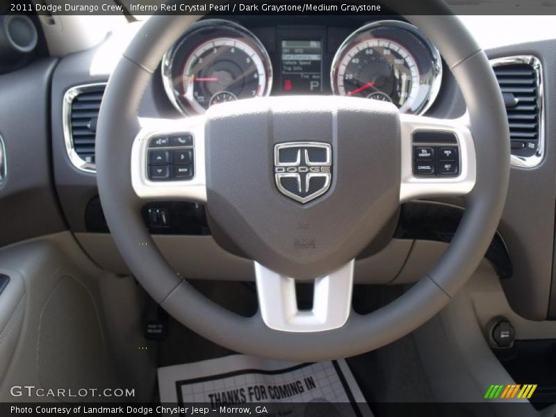 Inferno Red Crystal Pearl / Dark Graystone/Medium Graystone 2011 Dodge Durango Crew