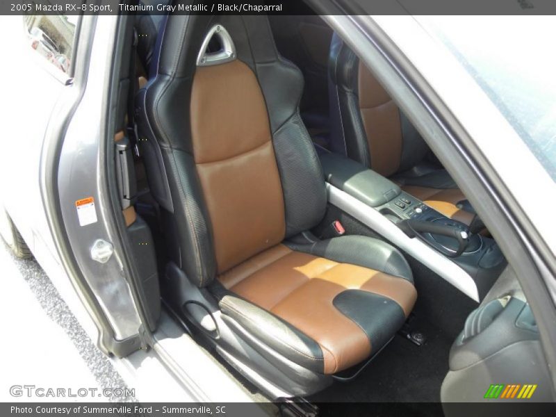 Titanium Gray Metallic / Black/Chaparral 2005 Mazda RX-8 Sport