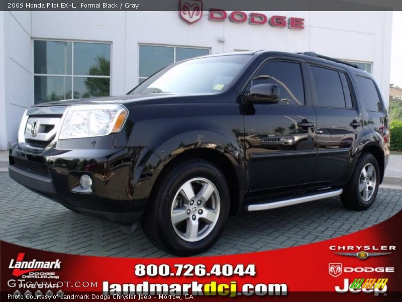 Formal Black / Gray 2009 Honda Pilot EX-L