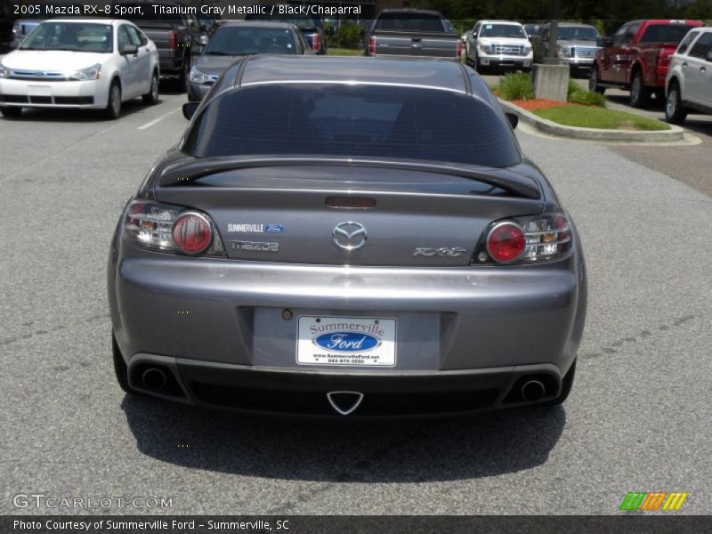 Titanium Gray Metallic / Black/Chaparral 2005 Mazda RX-8 Sport