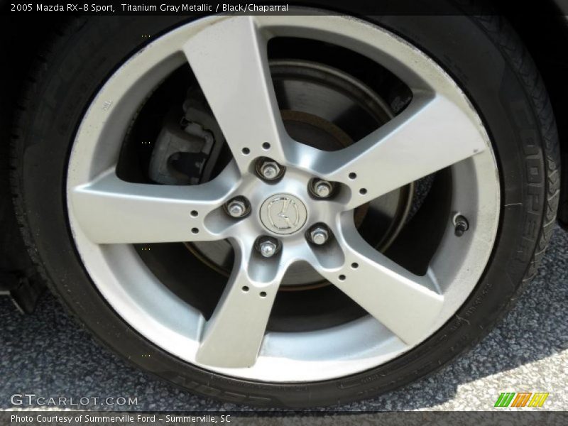 Titanium Gray Metallic / Black/Chaparral 2005 Mazda RX-8 Sport