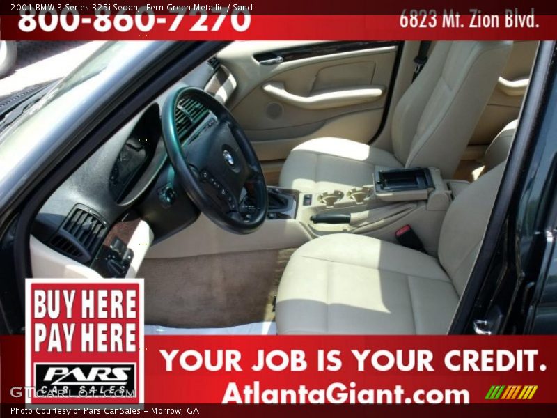 Fern Green Metallic / Sand 2001 BMW 3 Series 325i Sedan