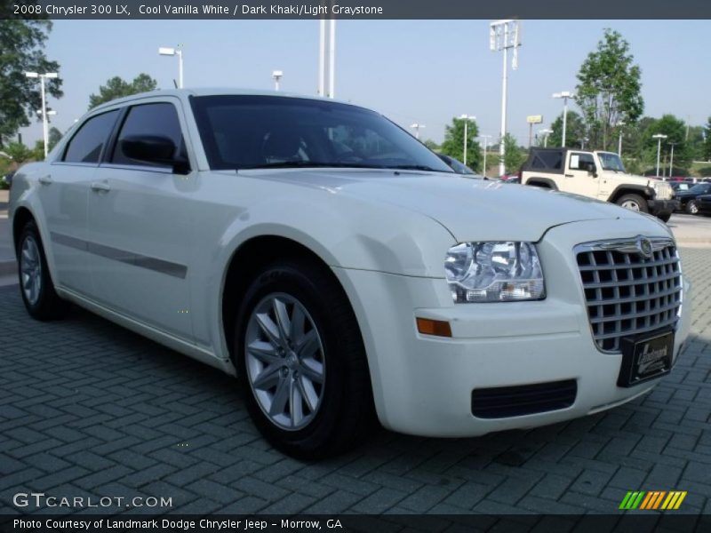 Cool Vanilla White / Dark Khaki/Light Graystone 2008 Chrysler 300 LX